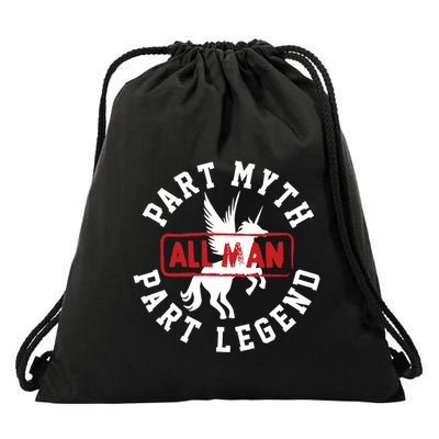 Part Myth Part Legend All Man Funny Drawstring Bag