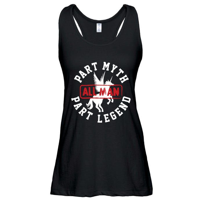 Part Myth Part Legend All Man Funny Ladies Essential Flowy Tank