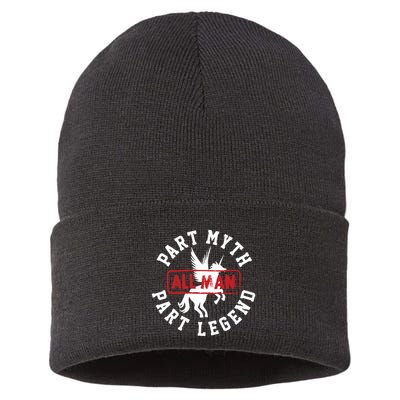 Part Myth Part Legend All Man Funny Sustainable Knit Beanie