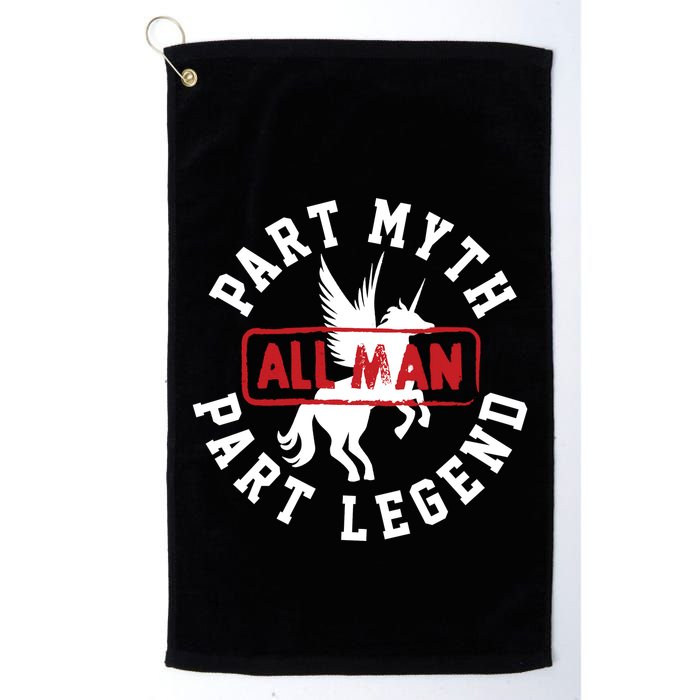 Part Myth Part Legend All Man Funny Golf Towel