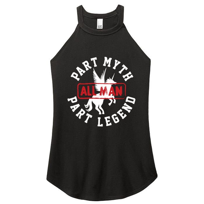 Part Myth Part Legend All Man Funny Women's Perfect Tri Rocker Tank