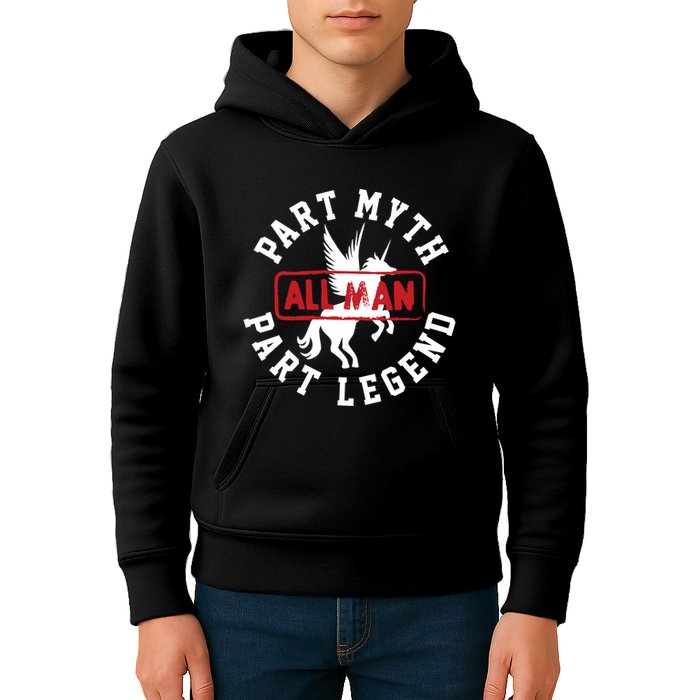 Part Myth Part Legend All Man Funny Kids Hoodie