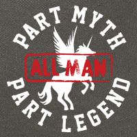 Part Myth Part Legend All Man Funny Cotton Canvas Backpack