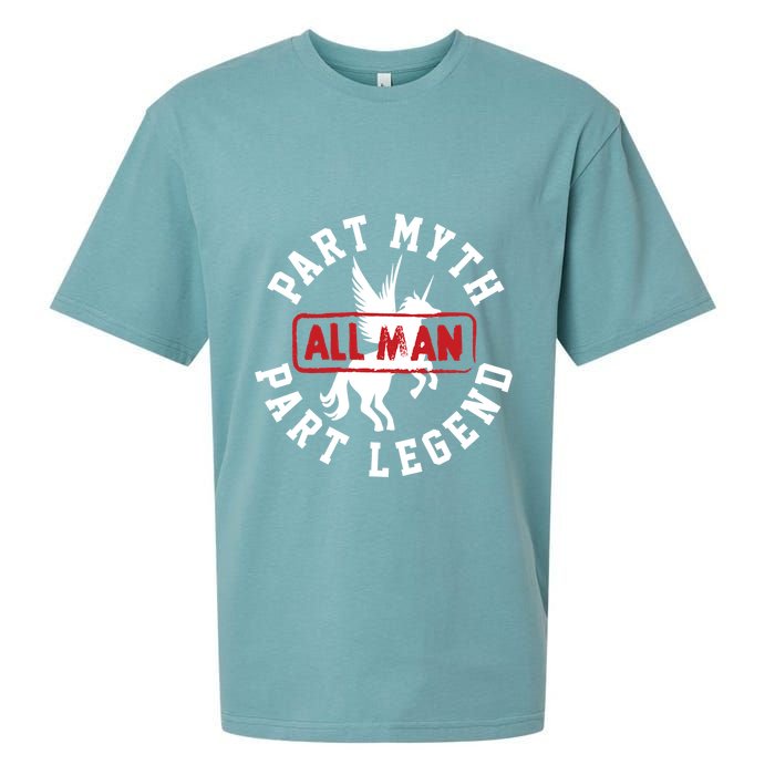 Part Myth Part Legend All Man Funny Sueded Cloud Jersey T-Shirt