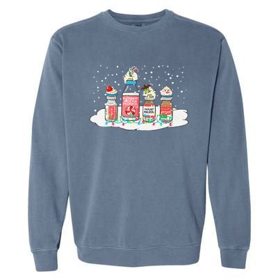 Peppermint Mocha Propofol Funny Nurse Xmas Holiday Garment-Dyed Sweatshirt