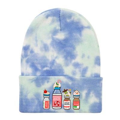 Peppermint Mocha Propofol Cute Christmas Nurse Er Ed Icu Funny Gift Tie Dye 12in Knit Beanie