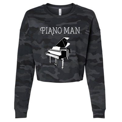 Piano Man Piano Player Pianist Classical Music Lover Cropped Pullover Crew