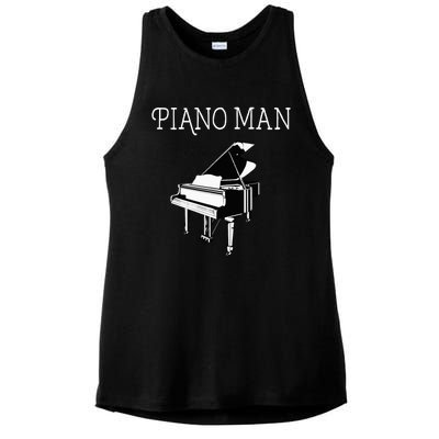 Piano Man Piano Player Pianist Classical Music Lover Ladies PosiCharge Tri-Blend Wicking Tank