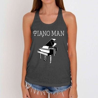 Piano Man Piano Player Pianist Classical Music Lover Women's Knotted Racerback Tank