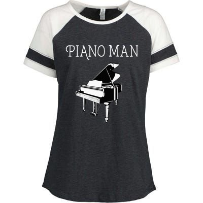 Piano Man Piano Player Pianist Classical Music Lover Enza Ladies Jersey Colorblock Tee