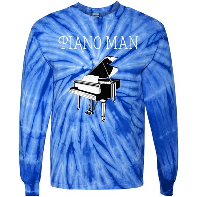 Piano Man Piano Player Pianist Classical Music Lover Tie-Dye Long Sleeve Shirt