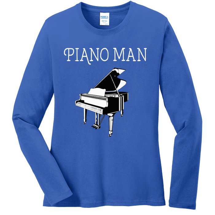 Piano Man Piano Player Pianist Classical Music Lover Ladies Long Sleeve Shirt