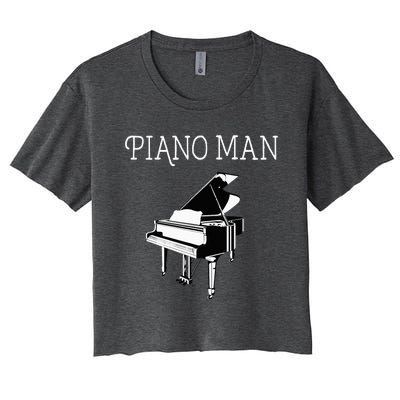 Piano Man Piano Player Pianist Classical Music Lover Women's Crop Top Tee