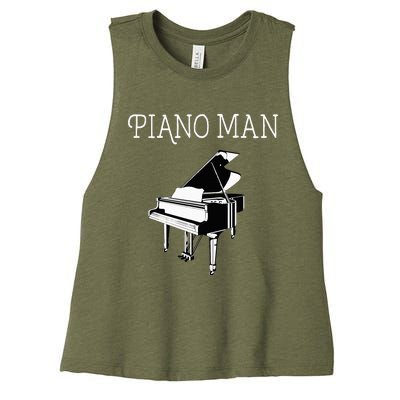 Piano Man Piano Player Pianist Classical Music Lover Women's Racerback Cropped Tank