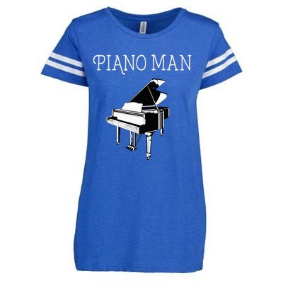 Piano Man Piano Player Pianist Classical Music Lover Enza Ladies Jersey Football T-Shirt