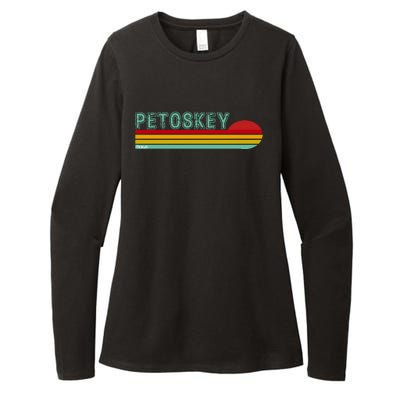 Petoskey Michigan Womens CVC Long Sleeve Shirt