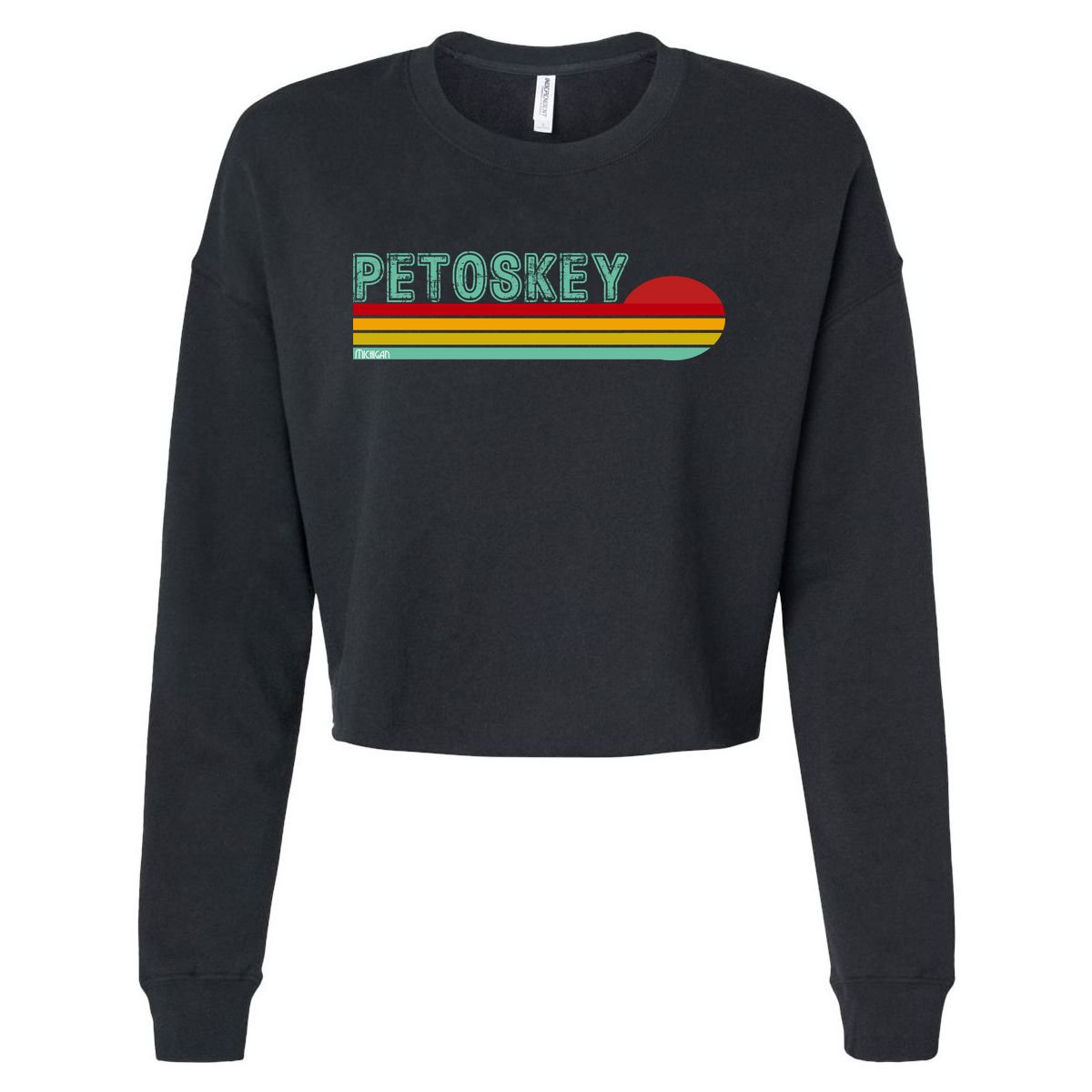 Petoskey Michigan Cropped Pullover Crew