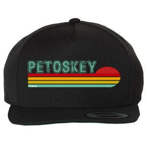 Petoskey Michigan Wool Snapback Cap