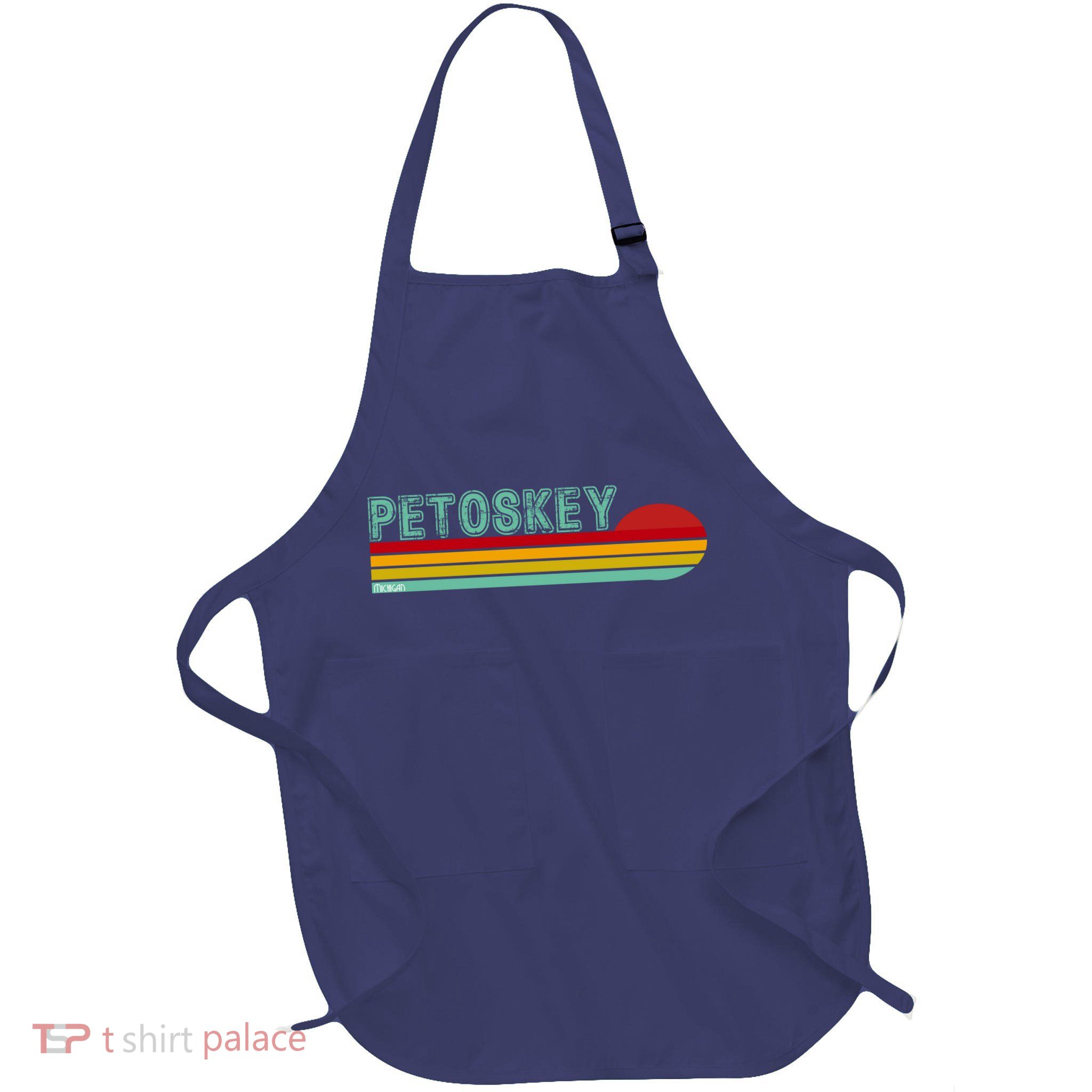 Petoskey Michigan Full-Length Apron With Pockets