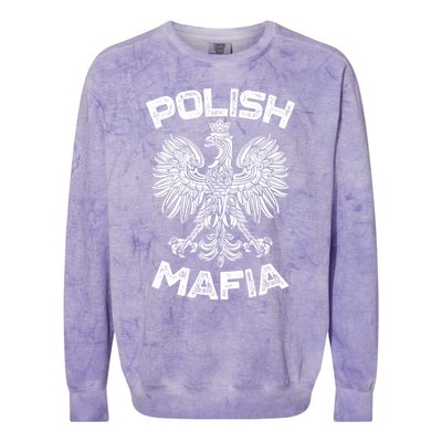 Polish Mafia Poland Polish Eagle Polska Dyngus Day Gift Colorblast Crewneck Sweatshirt