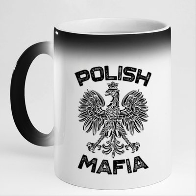 Polish Mafia Poland Polish Eagle Polska Dyngus Day Gift 11oz Black Color Changing Mug