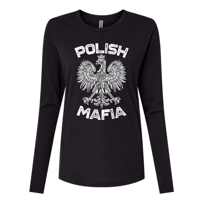 Polish Mafia Poland Polish Eagle Polska Dyngus Day Gift Womens Cotton Relaxed Long Sleeve T-Shirt