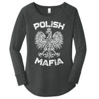 Polish Mafia Poland Polish Eagle Polska Dyngus Day Gift Women's Perfect Tri Tunic Long Sleeve Shirt