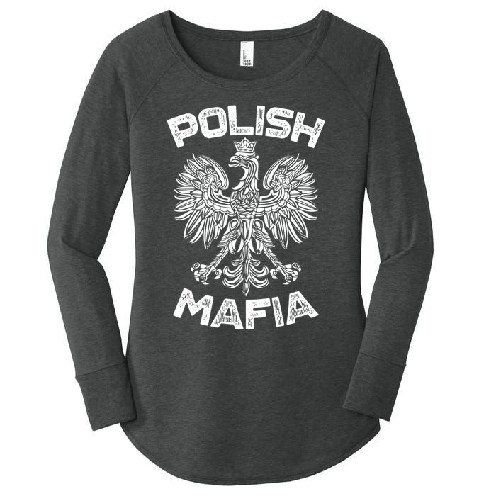 Polish Mafia Poland Polish Eagle Polska Dyngus Day Gift Women's Perfect Tri Tunic Long Sleeve Shirt