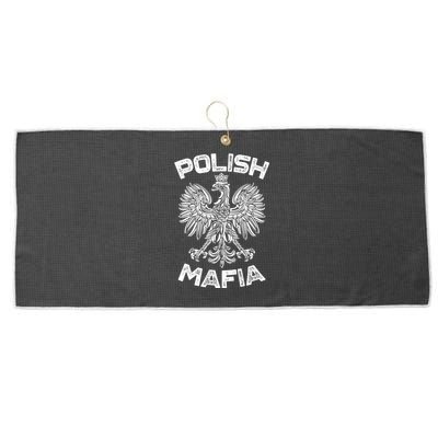 Polish Mafia Poland Polish Eagle Polska Dyngus Day Gift Large Microfiber Waffle Golf Towel