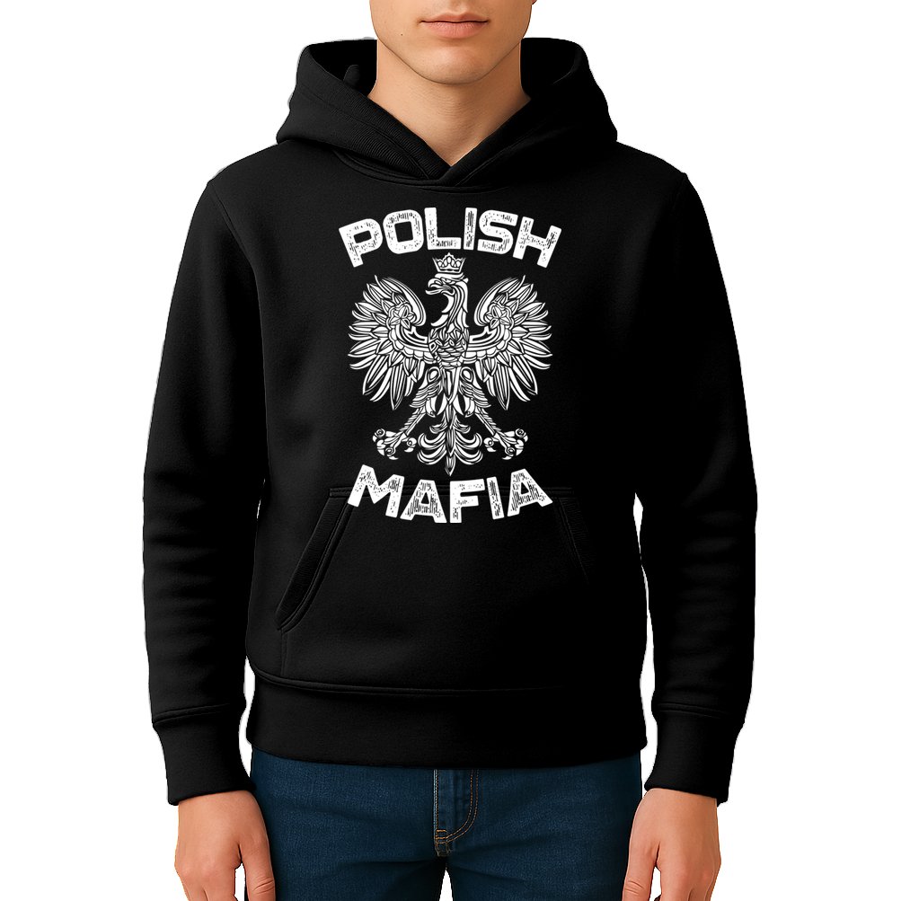 Polish Mafia Poland Polish Eagle Polska Dyngus Day Gift Kids Hoodie