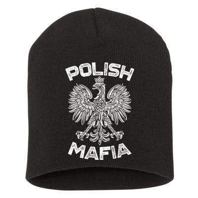 Polish Mafia Poland Polish Eagle Polska Dyngus Day Gift Short Acrylic Beanie