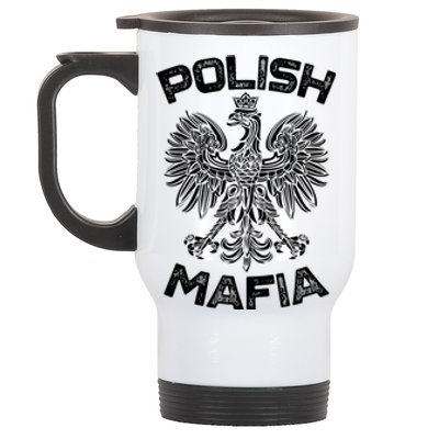 Polish Mafia Poland Polish Eagle Polska Dyngus Day Gift Stainless Steel Travel Mug