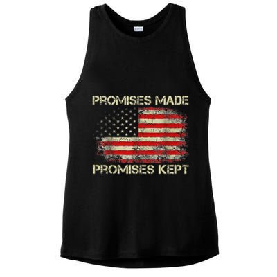 Promises Made Promises Kept Trump Saying Ladies PosiCharge Tri-Blend Wicking Tank