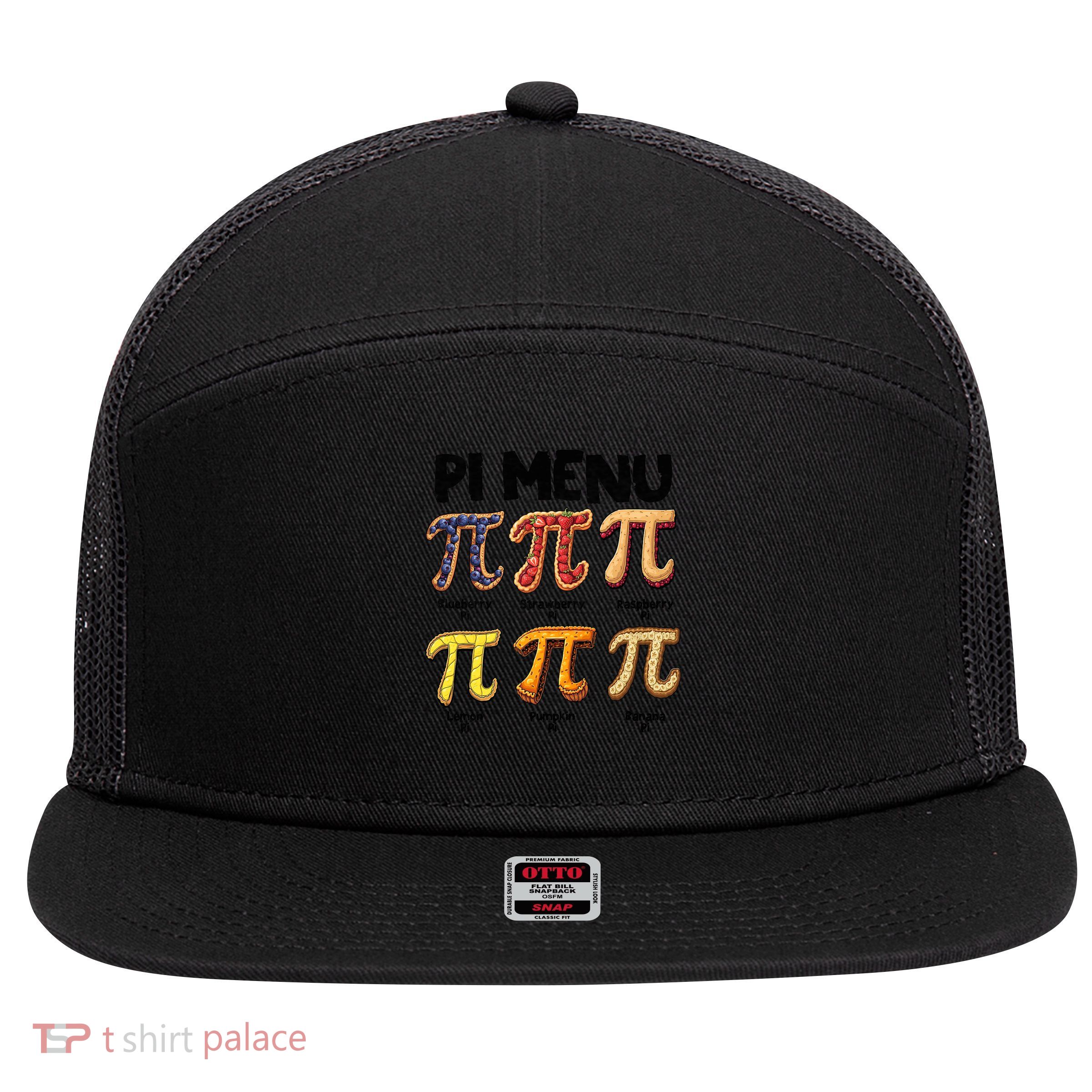 pi menu 7 Panel Mesh Trucker Snapback Hat