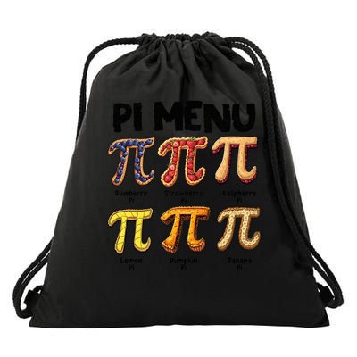 pi menu Drawstring Bag