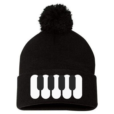 Piano Minimal Pom Pom 12in Knit Beanie