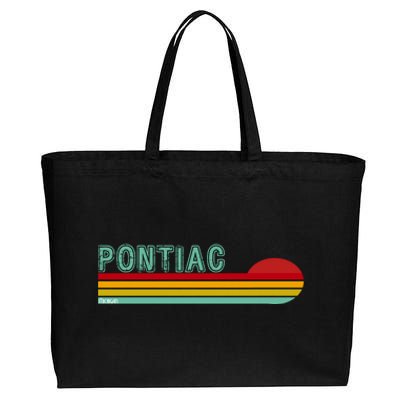 Pontiac Michigan Cotton Canvas Jumbo Tote