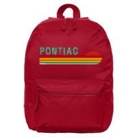 Pontiac Michigan 16 in Basic Backpack