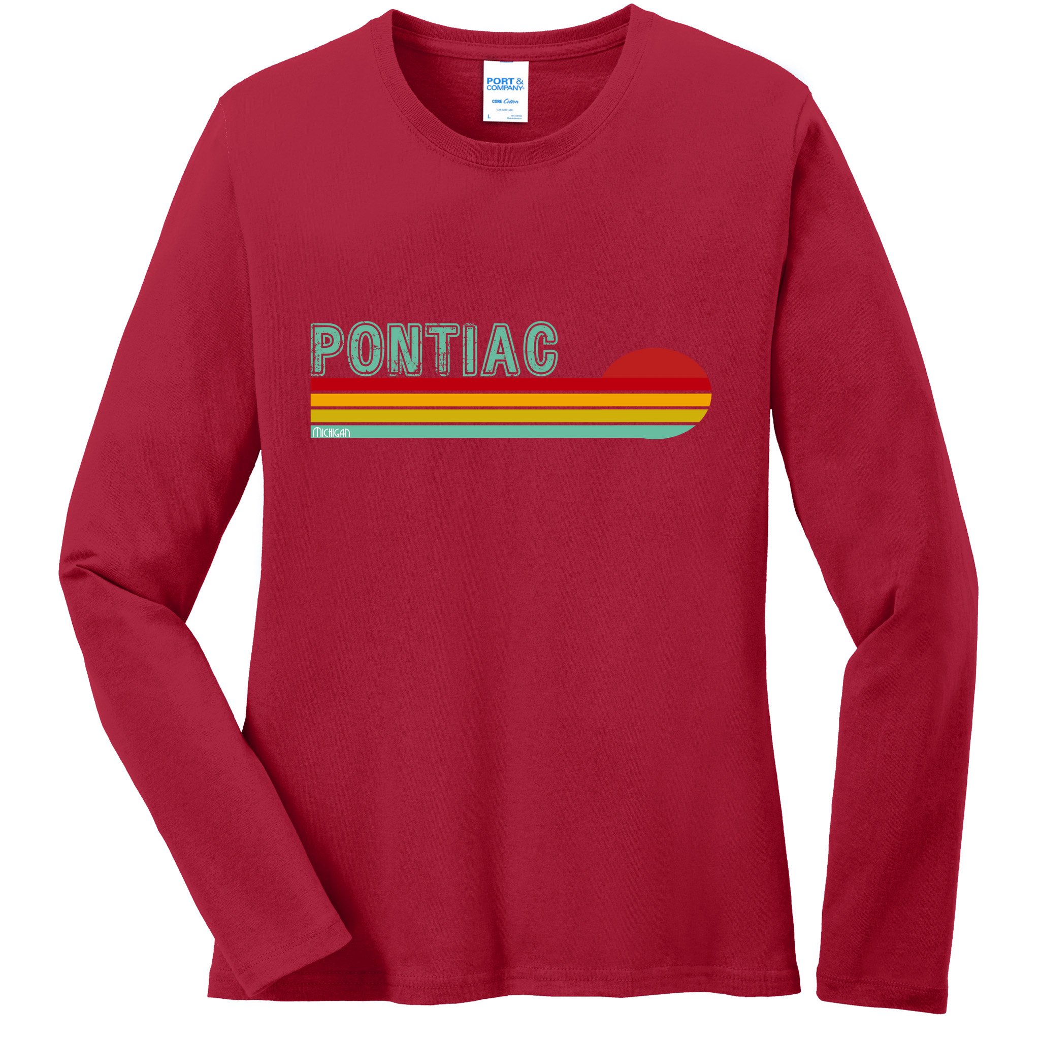 Pontiac Michigan Ladies Long Sleeve Shirt