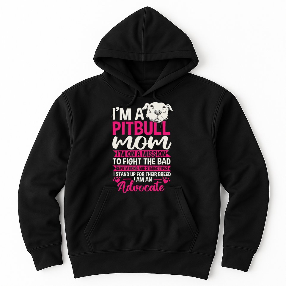 Pitbull Mom Pit Bull Terrier Mommy Pibble Mother's Day Hoodie