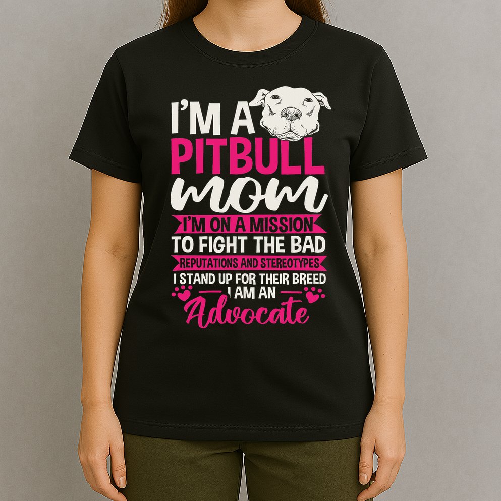 Pitbull Mom Pit Bull Terrier Mommy Pibble Mother's Day T-Shirt