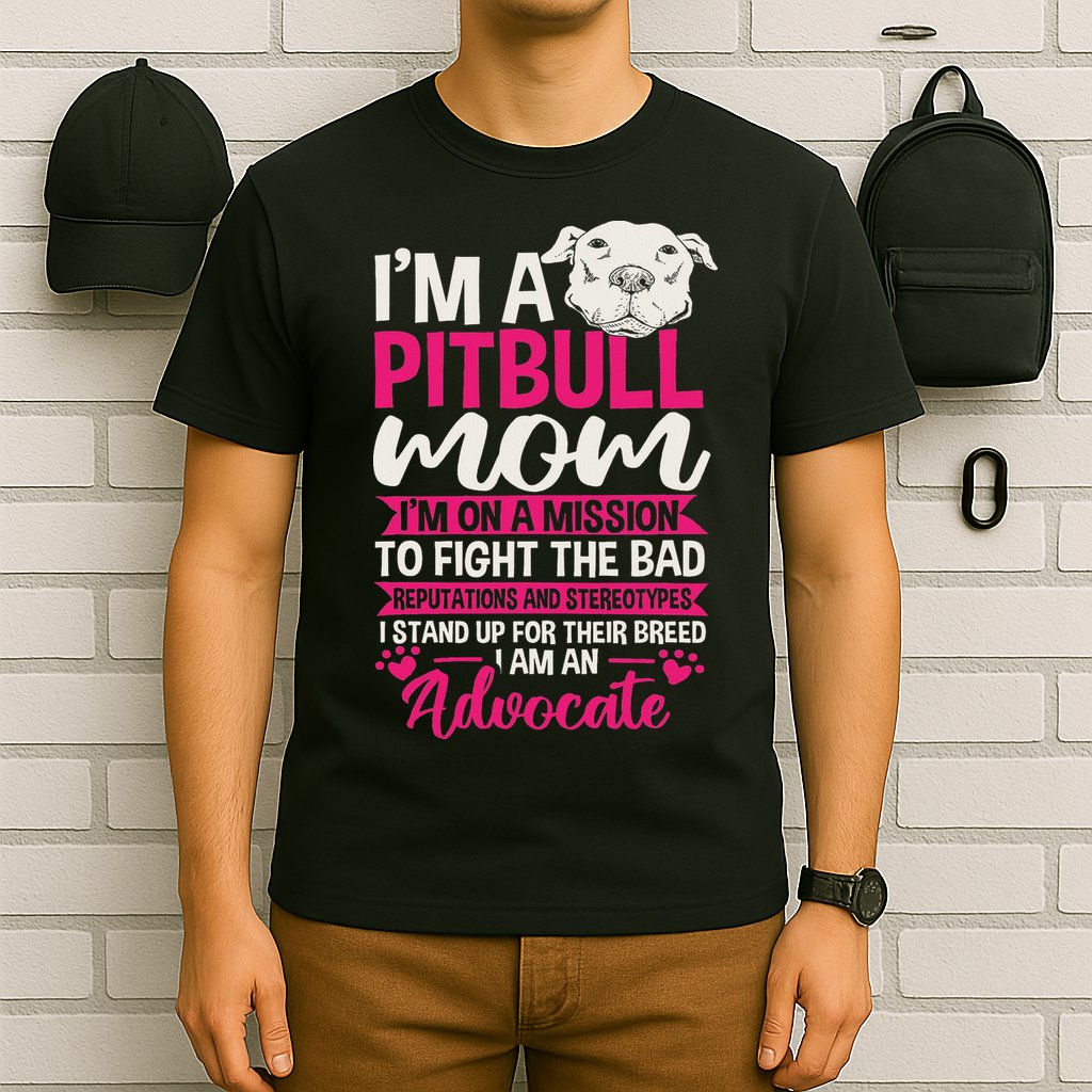 Pitbull Mom Pit Bull Terrier Mommy Pibble Mother's Day T-Shirt