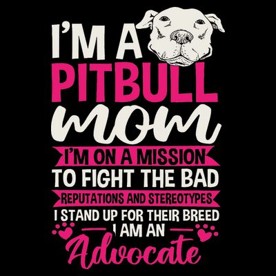 Pitbull Mom Pit Bull Terrier Mommy Pibble Mother's Day T-Shirt