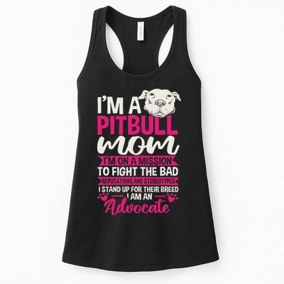Pitbull Mom Pit Bull Terrier Mommy Pibble Mother's Day Womens Tank Top