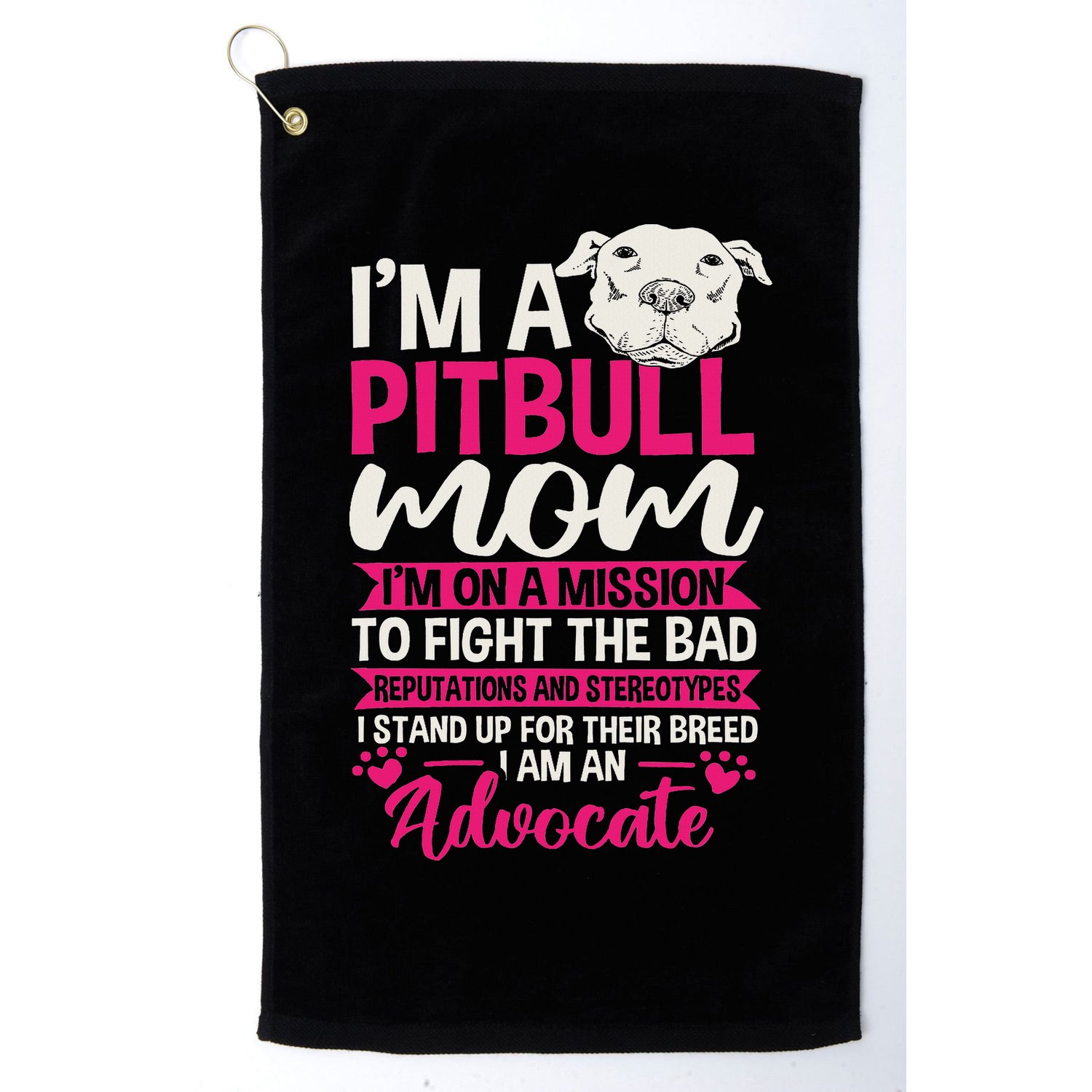 Pitbull Mom Pit Bull Terrier Mommy Pibble Mother's Day Golf Towel