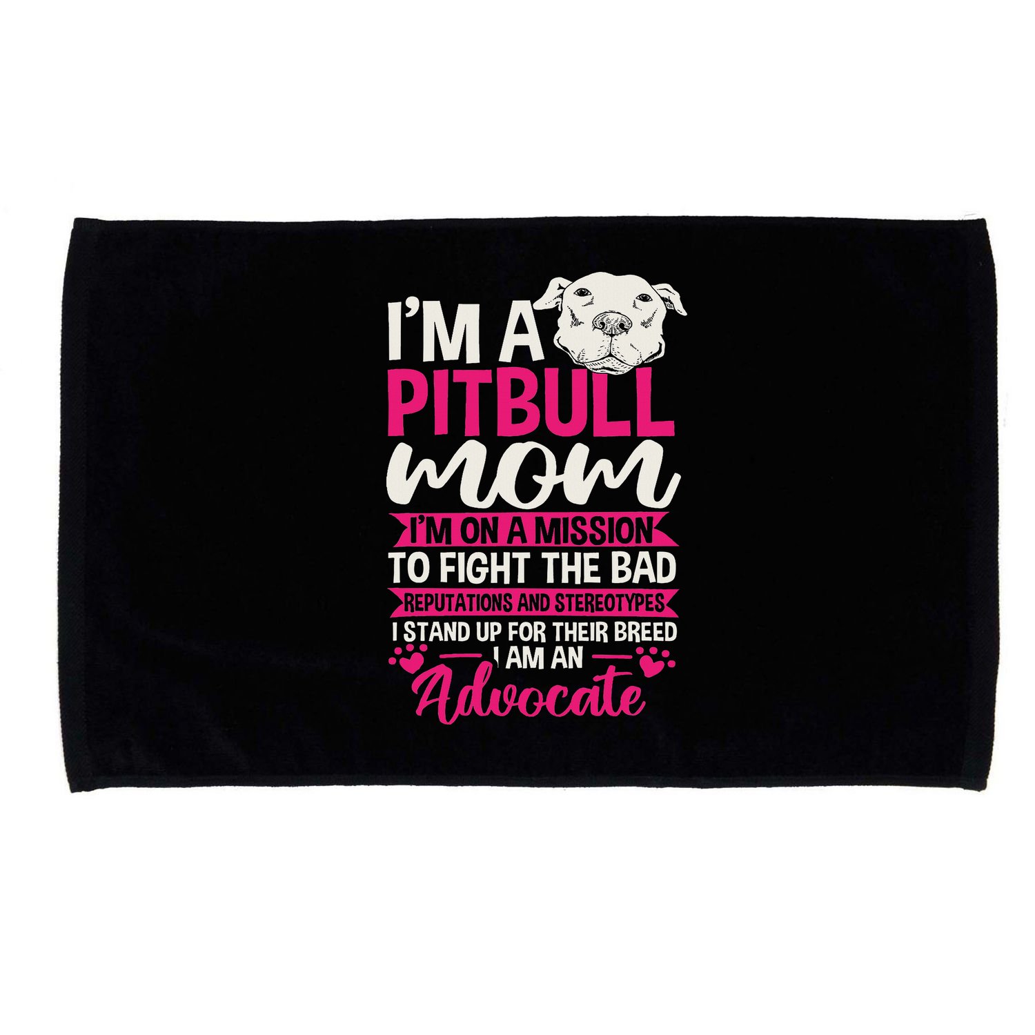 Pitbull Mom Pit Bull Terrier Mommy Pibble Mother's Day Microfiber Hand Towel