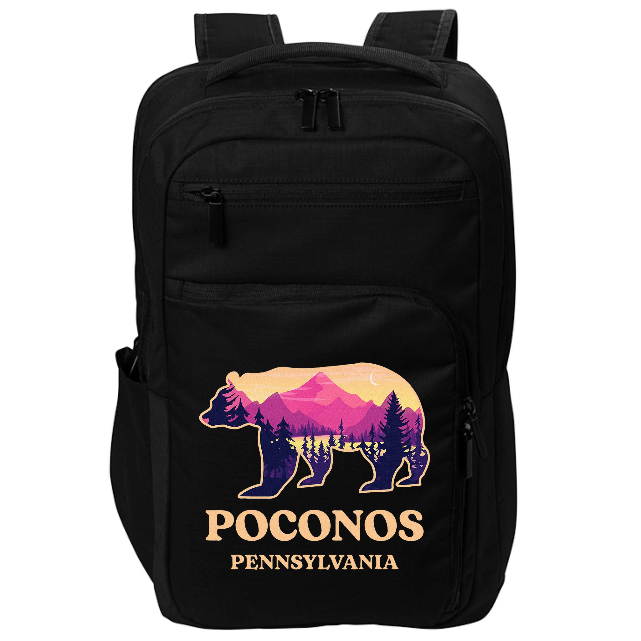 Poconos Mountains Pennsylvania Pa Bear Hiking Souvenirs Impact Tech Backpack