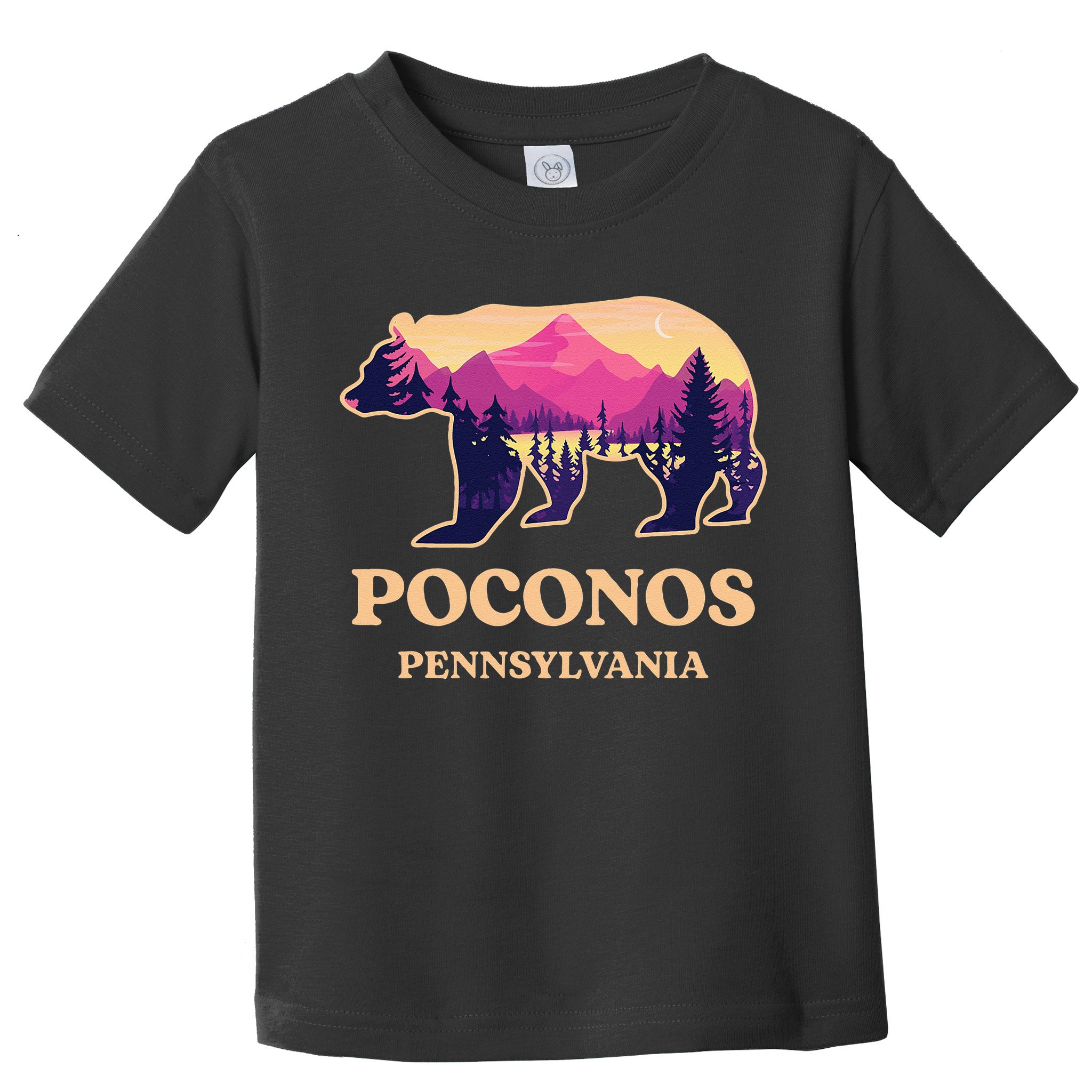 Poconos Mountains Pennsylvania Pa Bear Hiking Souvenirs Toddler T-Shirt
