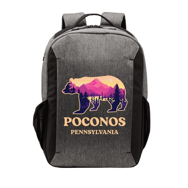 Poconos Mountains Pennsylvania Pa Bear Hiking Souvenirs Vector Backpack