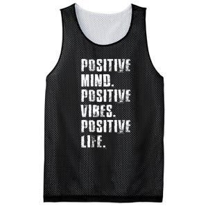 Positive Mind Positive Vibes Positive Life Motivational Mesh Reversible Basketball Jersey Tank